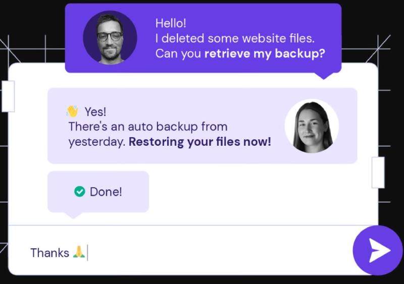 Hostinger online chat Support