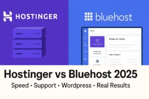 Read more about the article Hostinger vs Bluehost 2025: My 1-Year Real User Comparison