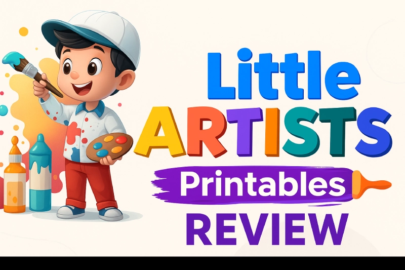 Read more about the article Little Artist Printables Review [2025] – Can These Cute Kids Pages Make You Money?