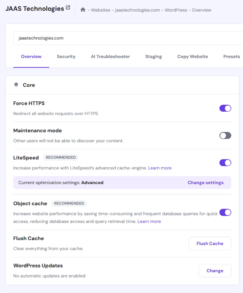 Wordpress Hosting