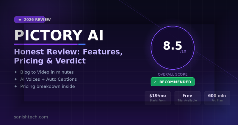 You are currently viewing Pictory AI Review: Is It Actually Worth Your Money in 2026?