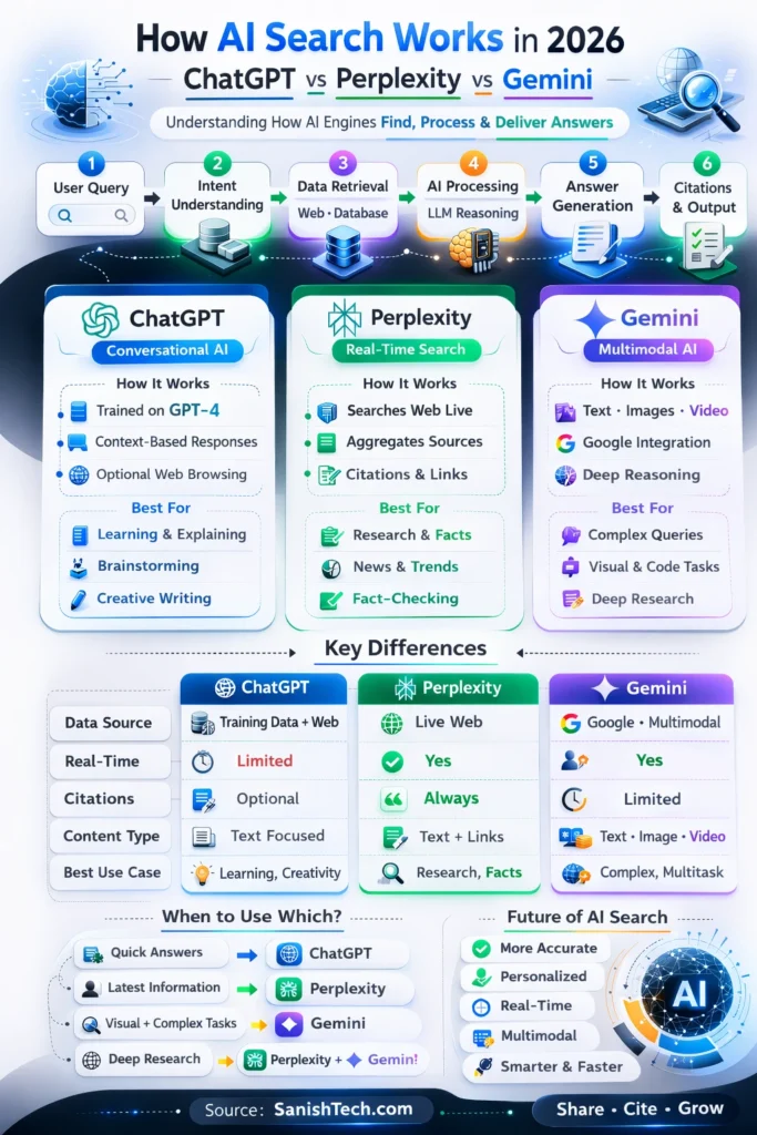 How AI Search Works Infographic